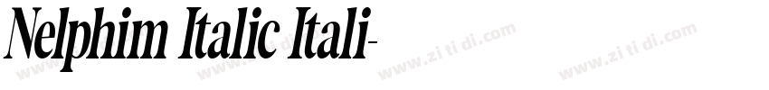 Nelphim Italic Itali字体转换